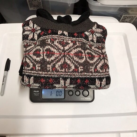 Vintage Claudia D. Womens Sweater Fair Isle Christmas Mock Neck Cozy Size Medium - Picture 10 of 13